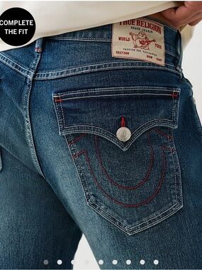 True Religion Men’s light Blue Denim Jeans - Classic Pocket Stitch
